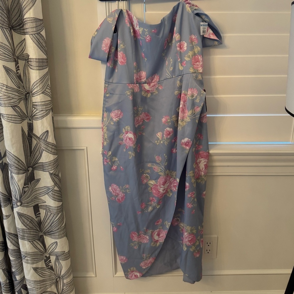 NWT Tulip-Hem Floral Corset Midi Dress – Size L – MSRP (Zipper Repair Needed) - Picture 4 of 11